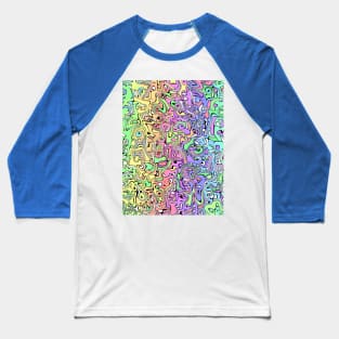 COLOR Swirls Abstract Design Baseball T-Shirt